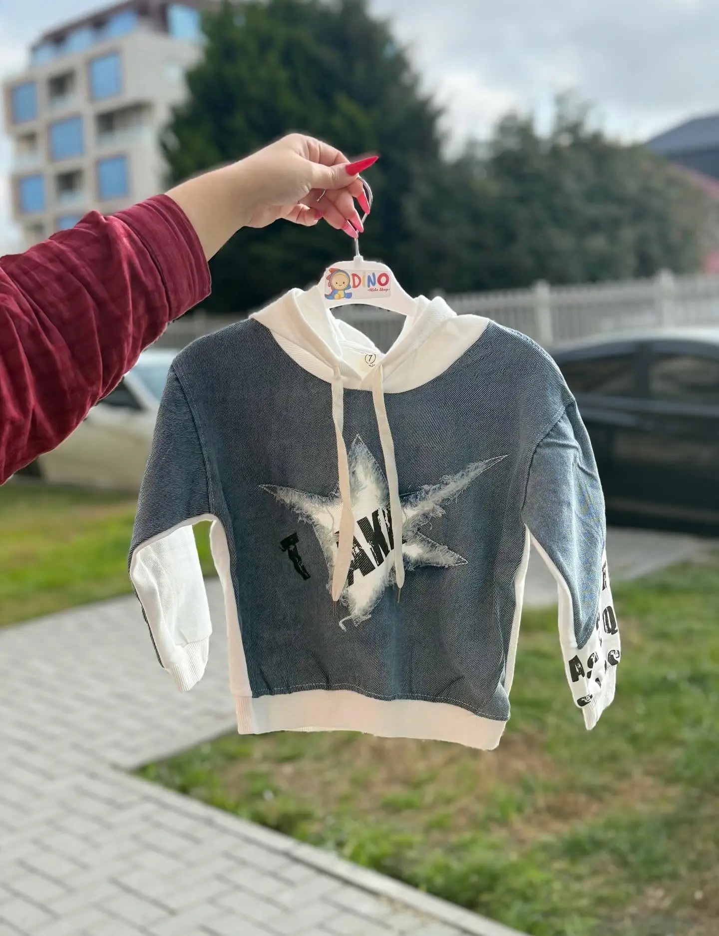 ulduzlu cins köynək
