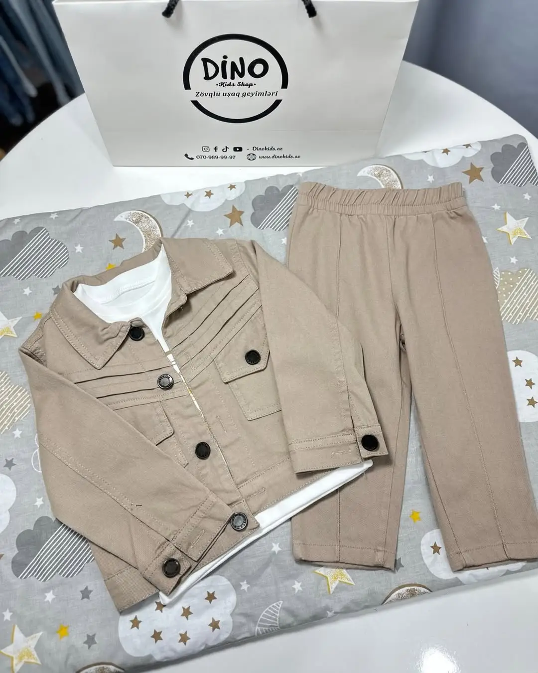 Cream boy set